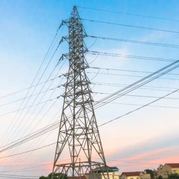 GE Vernova Upgrade's Kuwait’s Main Power Station electrical transmission tower