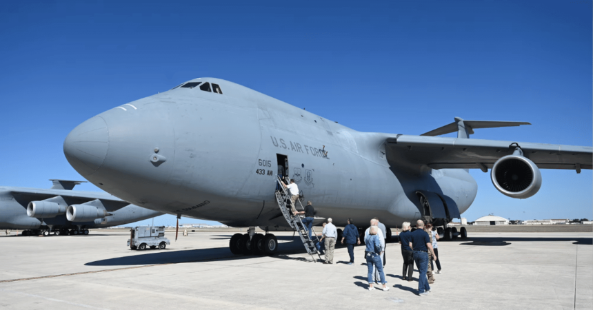The North American Aerospace Defense Command and U.S. Northern Command People boarding u.s. air force aircraft