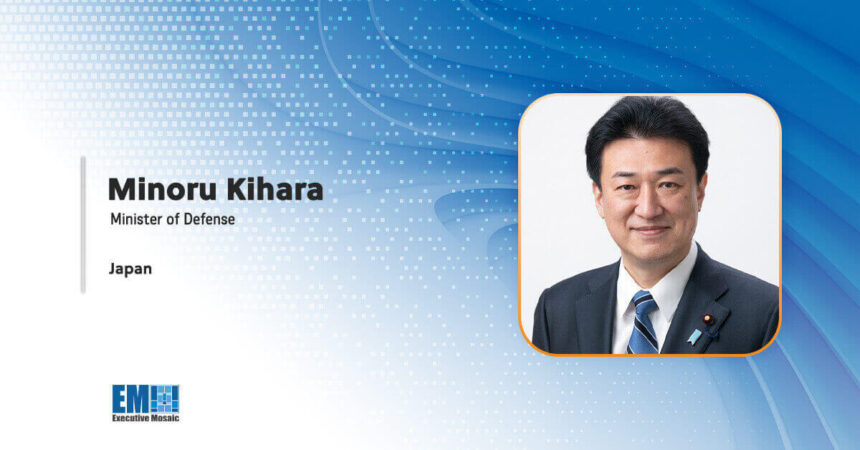 Minoru Kihara, Minister of Defense, Japan Japanese Defense Minister Highlights Need for Anti-Drone Capability to Defeat UAS Threats