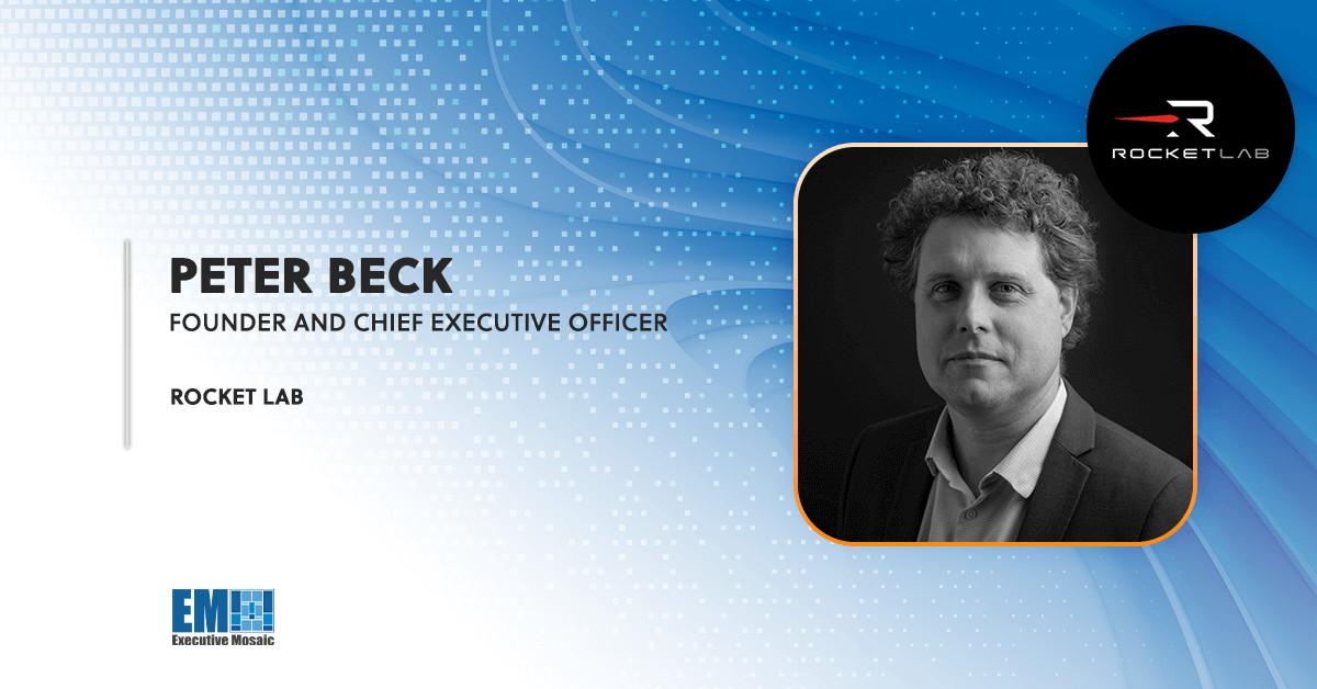Peter Beck, CEO, Rocket Lab Rocket Lab to Lift Off Multiple SAR Satellites for Synspective; Peter Beck Quoted