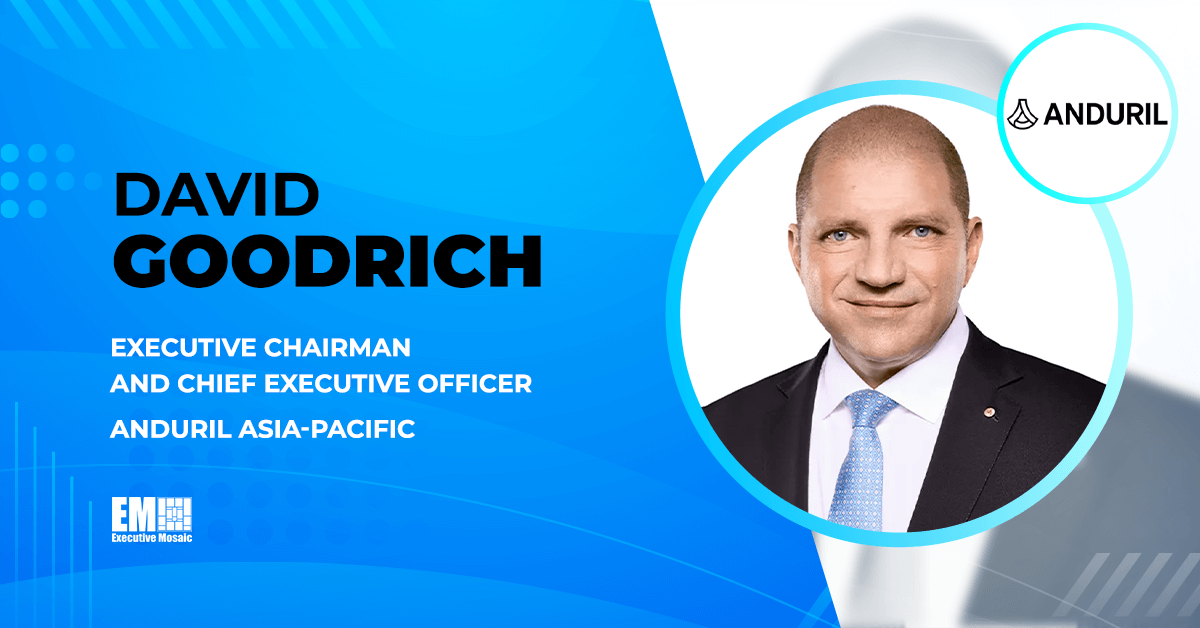 David Goodrich, CEO, Anduril Australia Anduril Plans to Set Up Solid Rocket Motor Production Facility in Australia