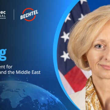 Martina Strong headshot. Former US diplomat as new Bechtel regional president