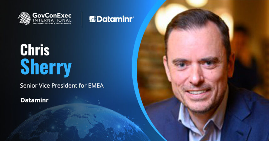 dataminr-chris-sherry-svp-emea-appointment Chris Sherry headshot. Dataminr senior vice president for EMEA appointment