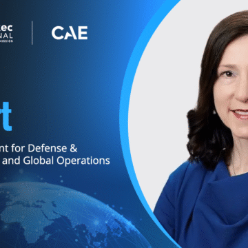 France Hebert headshot. CAE exec on Lockheed Canada contract award for River-class destroyer program