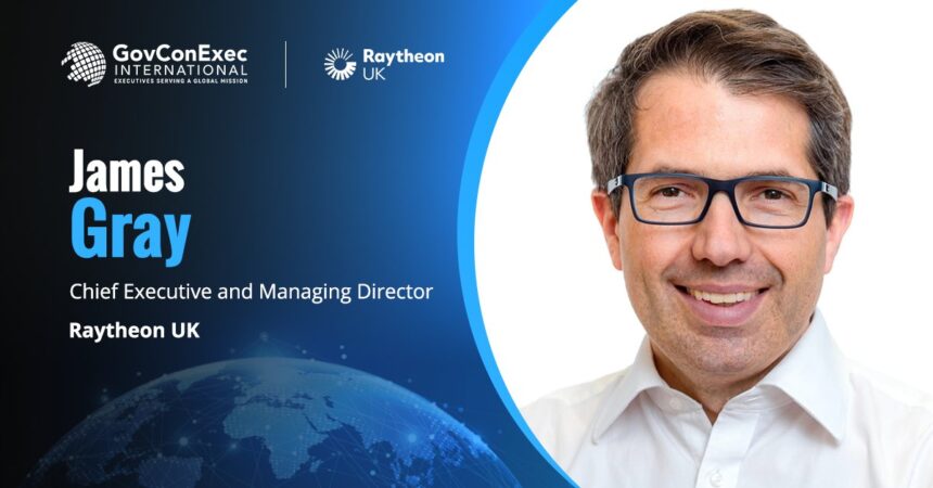 James Gray headshot. Raytheon UK chief executive on Landshield anti-jam antenna for CV90