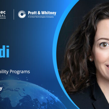 Jessica Villardi headshot. Pratt & Whitney VP on integrated engine sustainment contract award from NATO