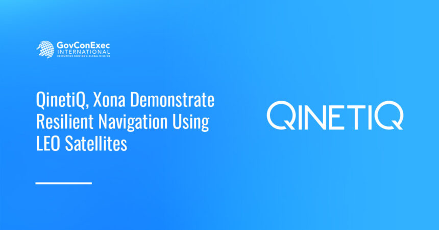 qinetiq-xona-resilient-pnt-demo QinetiQ logo. QinetiQ and Xona Space Systems conduct UK tests of Pulsar LEO satellite navigation system.