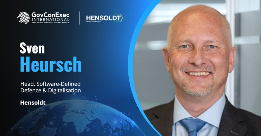 Sven Heursch headshot. Former Luftwaffe officer is new Hensoldt head of software-defined defense and digitalization