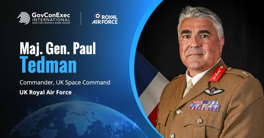 paul-tedman-uk-space-satellite-laser-sensor-development Paul Tedman headshot. UK Space Command chief on laser sensor development