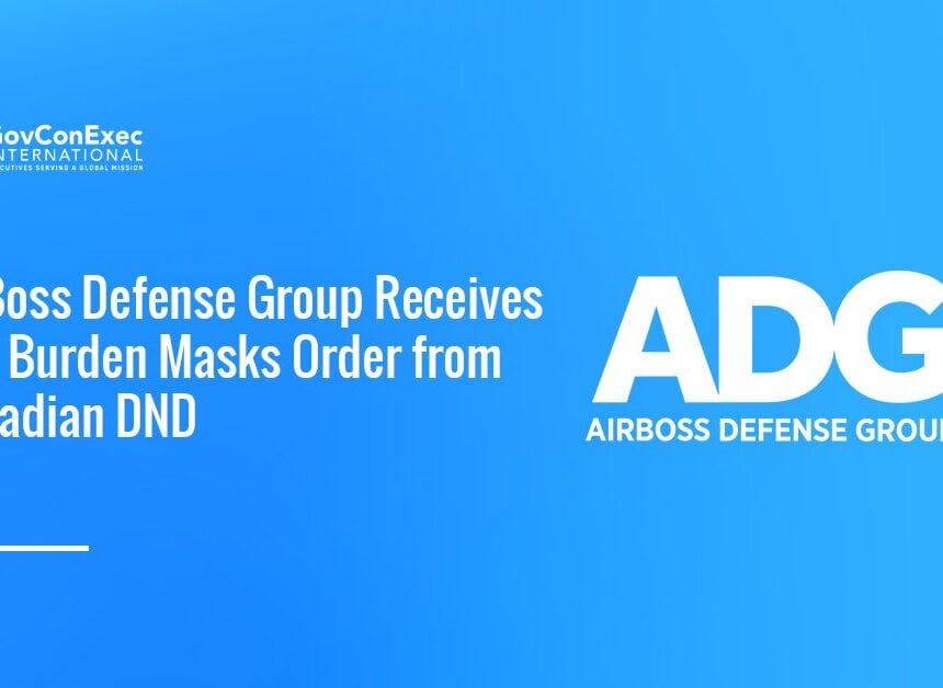 ADG logo. AirBoss Defense Group has received an order from the Canadian Department of National Defense for low burden masks.