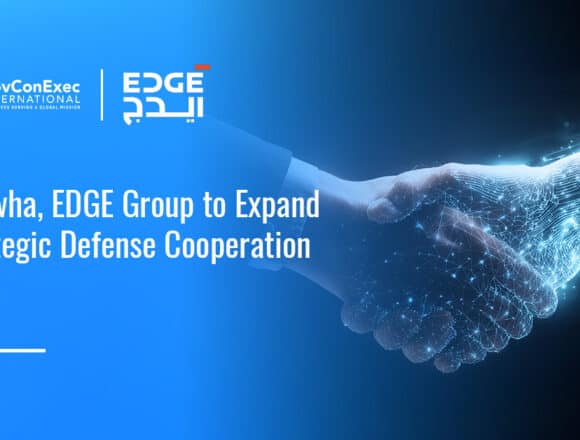 hanwha-edge-mou-defense-ai-partnership EDGE Group logo. UAE's EDGE Group and South Korea's Hanwha Aerospace agree to deepen defense cooperation.