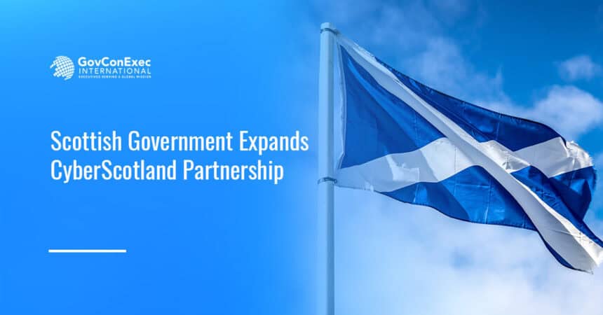Scotland flag. Business Gateway, IoD Scotland, and the Cyber and Fraud Hub join the CyberScotland Partnership.