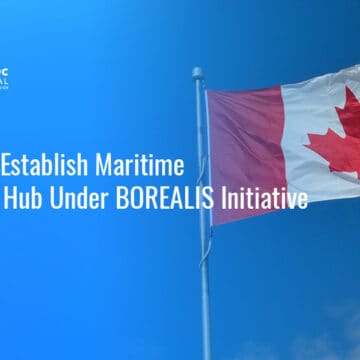 Canadian flag. Canada will build Maritime DISH in Halifax to accelerate secure maritime defense innovation.