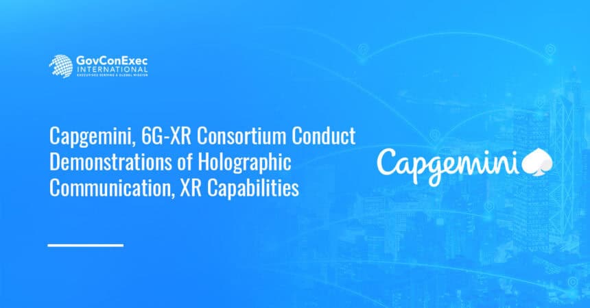 capgemini-6g-xr-consortium-holographic-communication-xr Capgemini's logo. Capgemini is part of the 6G-XR consortium