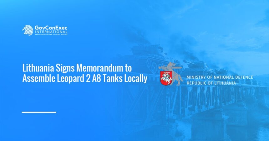 lithuania-leopard-2-a8-tank-assembly-memorandum Ministry of National Defence logo. Lithuania has signed a memorandum to assemble and maintain Leopard 2 A8 tanks locally.