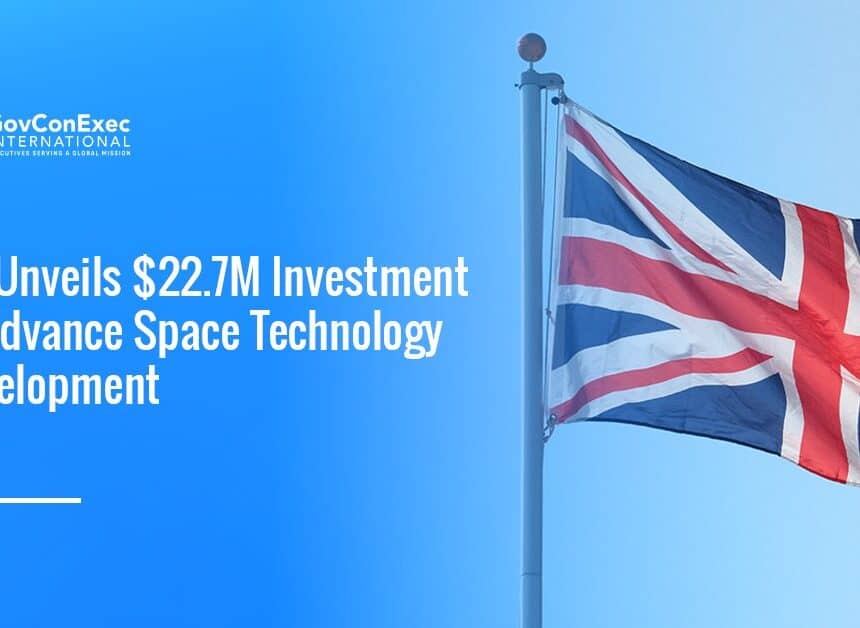 United Kingdom's flag. The U.K. government announced an investment of $22.7 million on 17 space technology projects