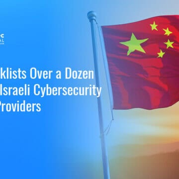 China's flag. China told Chinese companies not to use American and Israeli cybersecurity software