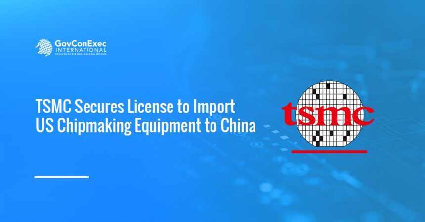 tsmc-license-import-us-chipmaking-equipment-china TSMC logo. TSMC has secured an annual license to import U.S. chipmaking equipment to its China facility.
