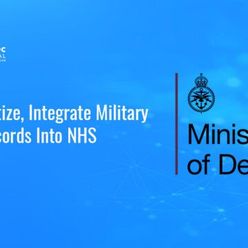 Logo of the U.K. Ministry of Defence. MOD has announced a new effort to integrate military data to NHS electronic systems