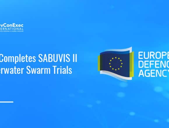 European Defence Agency logo. EDA completed the Swarm of Biomimetic Underwater Vehicles II project.