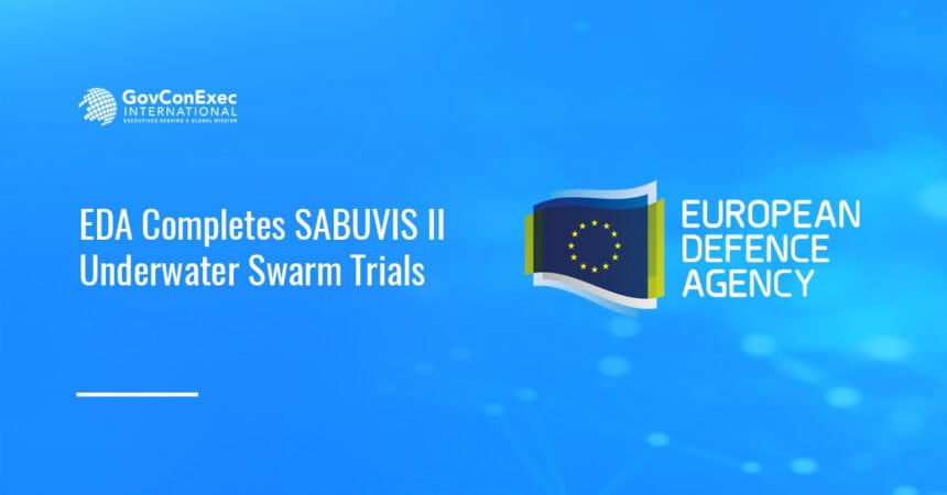 European Defence Agency logo. EDA completed the Swarm of Biomimetic Underwater Vehicles II project.