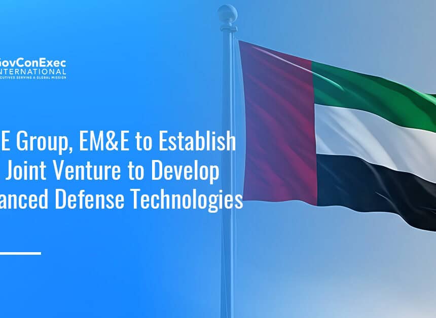 uae-edge-group-eme-defense-tech-joint-venture United Arab Emirates flag. EDGE Group and EM&E Group will establish a joint venture in the UAE