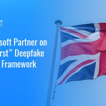 U.K. flag. The U.K. has partnered with Microsoft on a world-first framework to test deepfake detection tools.