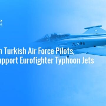 A Eurofighter Typhoon jet in flight. Turkiye will train personnel in the U.K. to support its Eurofighter Typhoon fleet