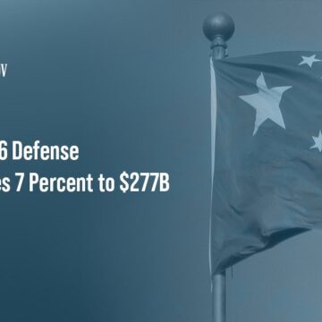 Chinese flag. China increased its 2026 defense budget by 7 percent, bringing military spending to about $277 billiion.
