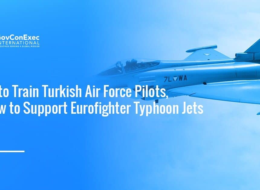 A Eurofighter Typhoon jet in flight. Turkiye will train personnel in the U.K. to support its Eurofighter Typhoon fleet