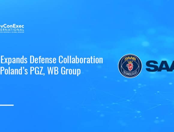 Saab logo. Saab has signed new agreements with Polish defense companies Polska Grupa Zbrojeniowa and WB Group.