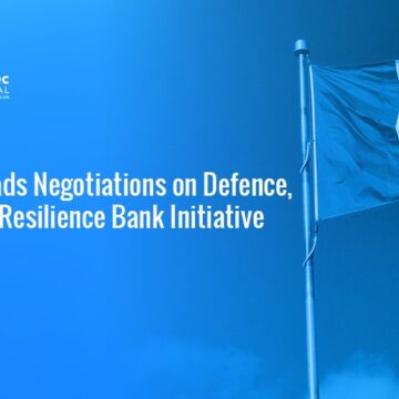Canadian flag. Canada is leading negotiations on establishing a Defence, Security and Resilience Bank, or DSRB.