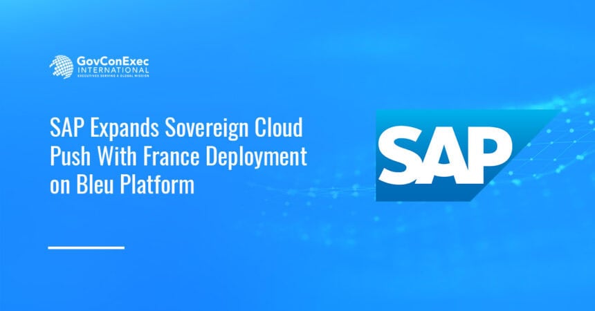 SAP logo. SAP deploys sovereign cloud for France using Bleu's cloud platform.