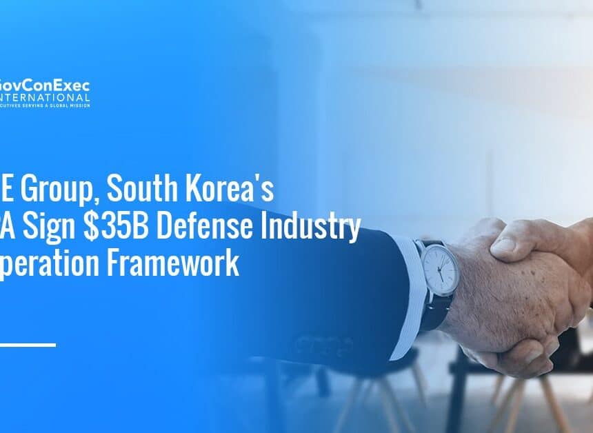 Handshake. EDGE Group and the Defense Acquisition Program Administration signed a defense industry cooperation framework.