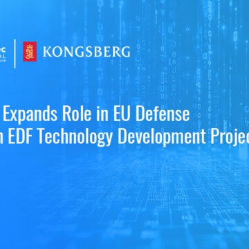 Kongsberg logo. Kongsberg said seven of its projects were selected under the European Defence Fund