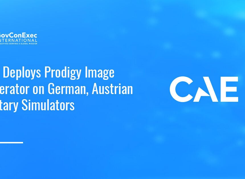 CAE logo. CAE has deployed its Prodigy image generator on German and Austrian military flight simulators.