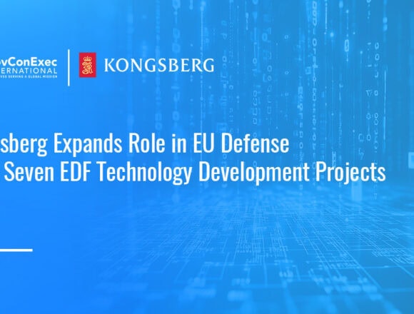 Kongsberg logo. Kongsberg said seven of its projects were selected under the European Defence Fund
