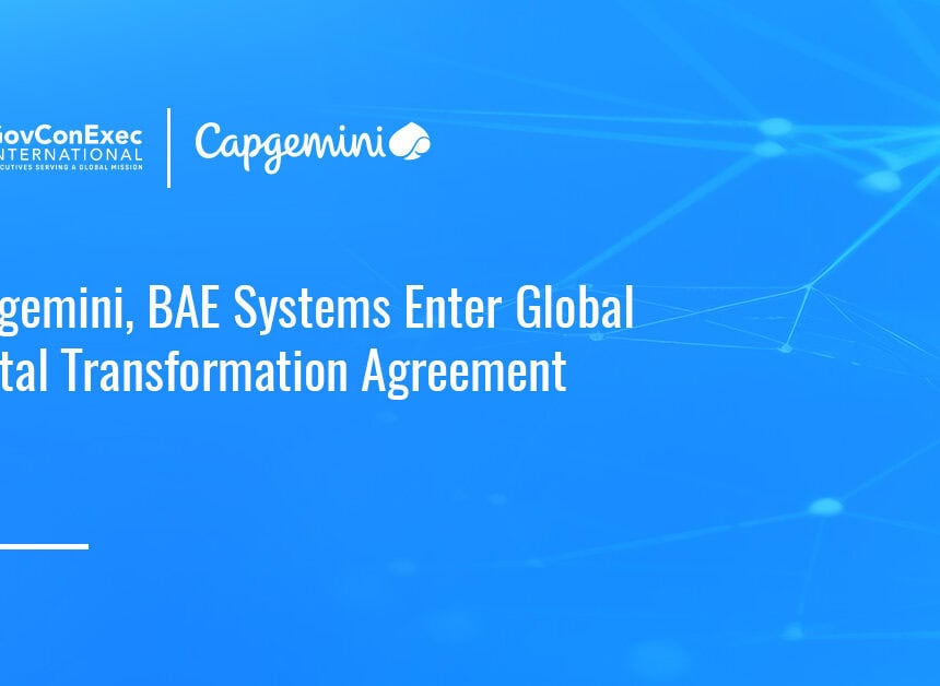 capgemini-bae-systems-tech-transformation-partnership Capgemini logo. Capgemini has signed multi-year digital transformation deal with BAE Systems.