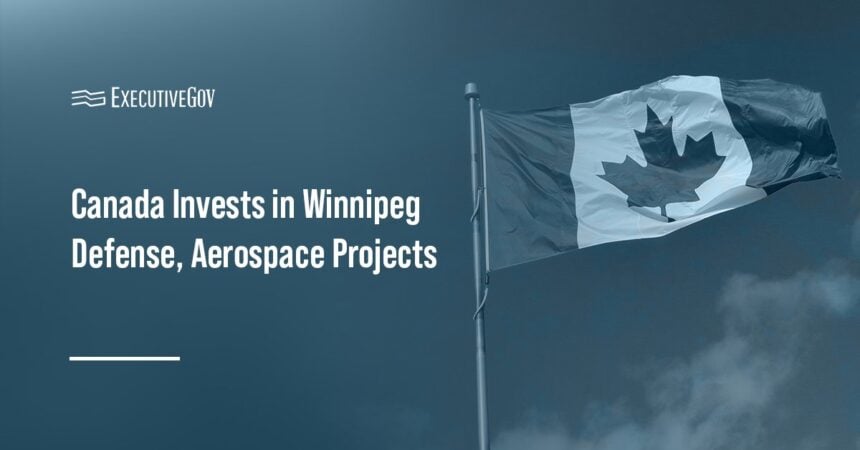 canadian-flag-defense-aerospace-projects-funding Canadian flag. Canada has invested in three Winnipeg-based projects to enhance its defense industrial capacity.