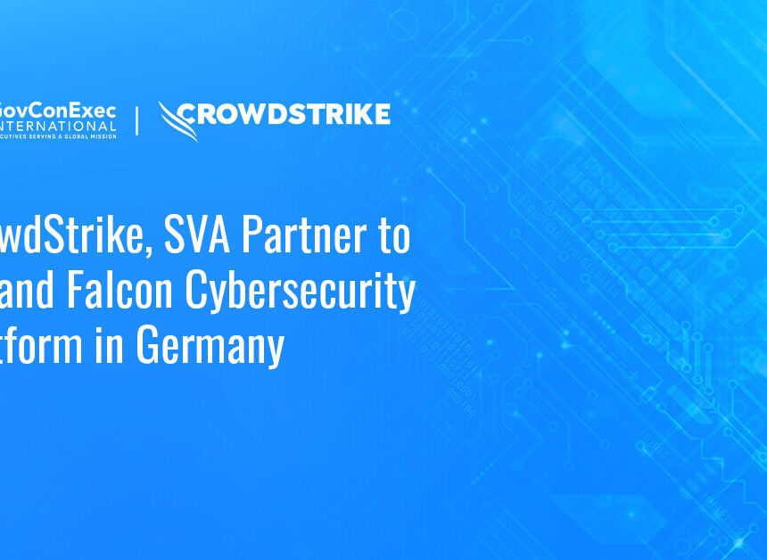 CrowdStrike logo. CrowdStrike and SVA have partnered to deliver the AI-native Falcon cybersecurity platform in Germany.