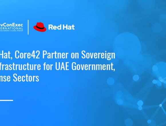 red-hat-core42-uae-sovereign-ai-collaboration Red Hat logo. Core42 will use Red Hat tech to support sovereign private cloud environments.