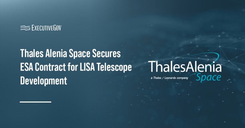 Thales Alenia Space logo. ESA has awarded Thales Alenia Space a contract to develop telescopes for the LISA mission.