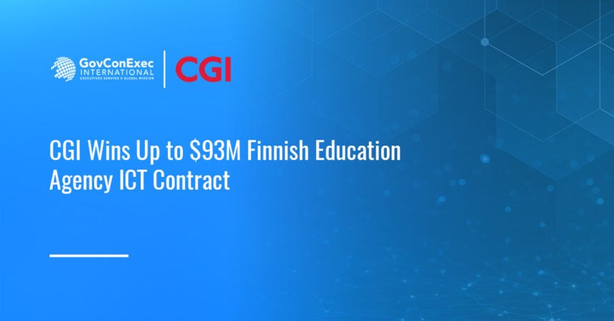 CGI logo. The Finnish National Agency for Education selected CGI to modernize and support Studyinfo.