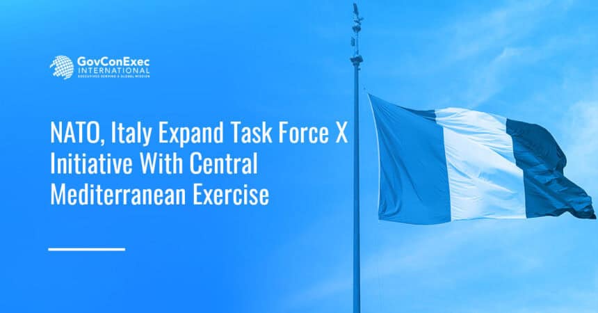 Italian flag. NATO's ACT and the Italian Defence General Staff have launched Task Force X-Central Mediterranean.