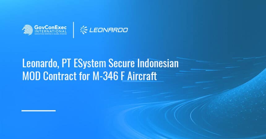 Leonardo logo. Leonardo and PT ESystem have signed a contract to deliver 12 M-346 F Block 20 aircraft to the Indonesian MOD.