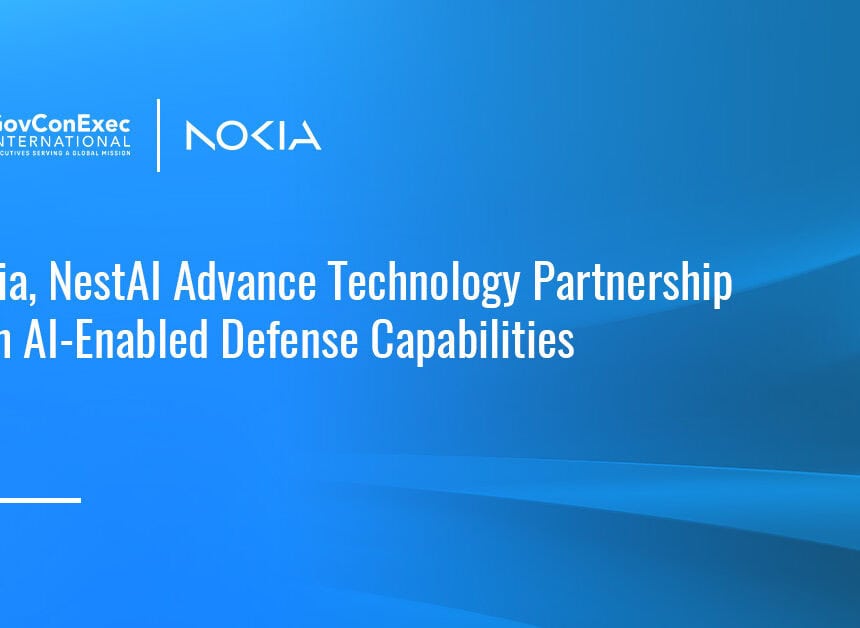 nokia-nestai-advance-ai-defense-tech-partnership Nokia logo. Nokia and NestAI are developing artificial intelligence-enabled defense capabilities.