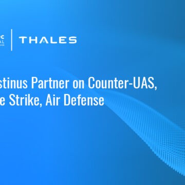 Thales logo. Thales and Destinus partnered to support scalable, interoperable air defense for European and allied forces.