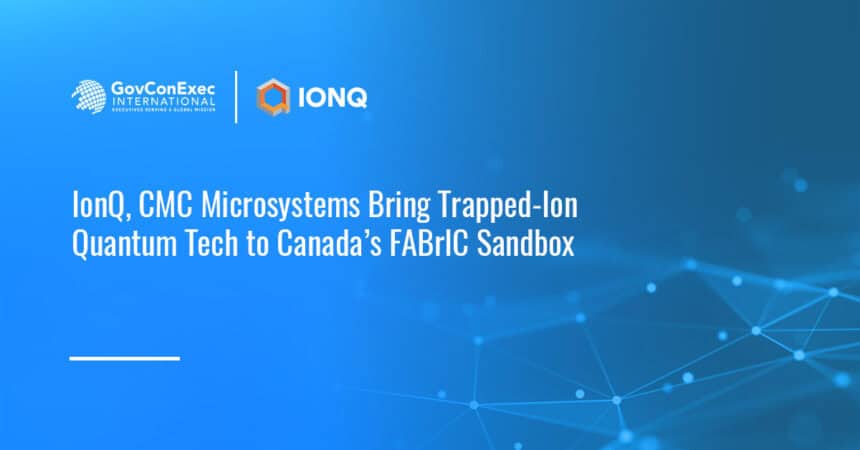 ionq-cmc-cloud-quantum-system-fabric-qcs-partners IonQ logo. IonQ has partnered with CMC Microsystems to expand quantum cloud access in Canada.