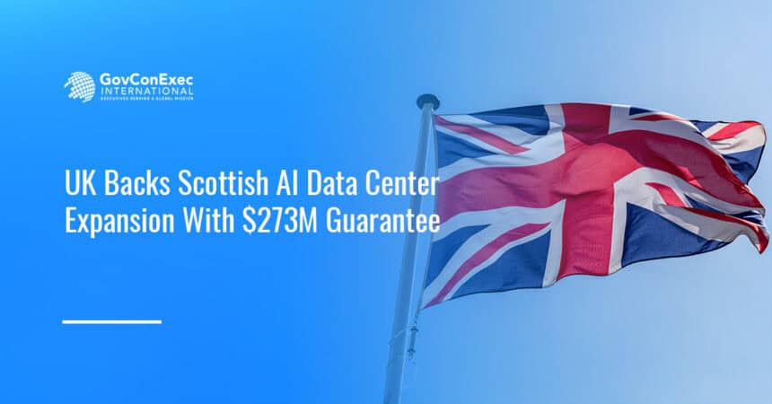 UK flag. DataVita secured a $405.8 million package to expand data center capacity at the Lanarkshire AI Growth Zone in the U.K.
