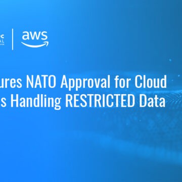 aws-nato-restricted-cloud-workloads-approval Amazon Web Services logo. AWS has secured NATO approval for its cloud capabilities to handle NATO RESTRICTED information.